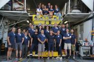 L'équipe scientifique avec VICTOR (ROV) et ses opérateurs © Attilio Castellucci